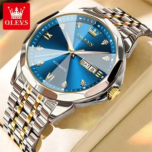 Celebrity endorsement simple luxury fully automatic mechanical watch OLEVS brand flagship dual calendar high-end cool luminous waterproof men's watch 9982