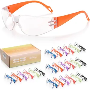 L-SGL001  24 Pack Kids Safety Glasses in 6 Colors, UV Protection Eyewear for Children, Impact & Ballistic Resistant Protective Goggles with ANSI Z87+ Standards, for Science/Nurf Party/School/Landscaping
