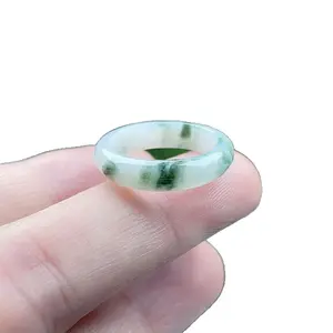 Jade Floating Flower Ring for Women, High-end Jewelry with Jade Pendant