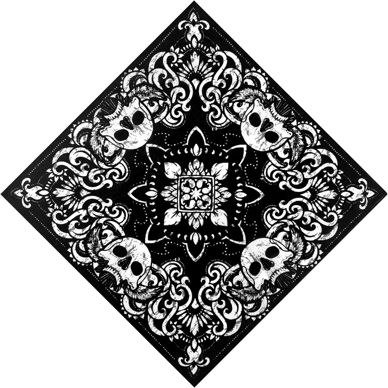 Unisex Bandanas Single Pack Super Soft Cotton 22 inch Cowboy Large Handkerchief with Nice Package
