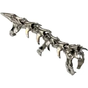 Large steampunk bone claw full-finger ring, Gothic Halloween gift, unique style, suitable for daily music festivals and various occasions