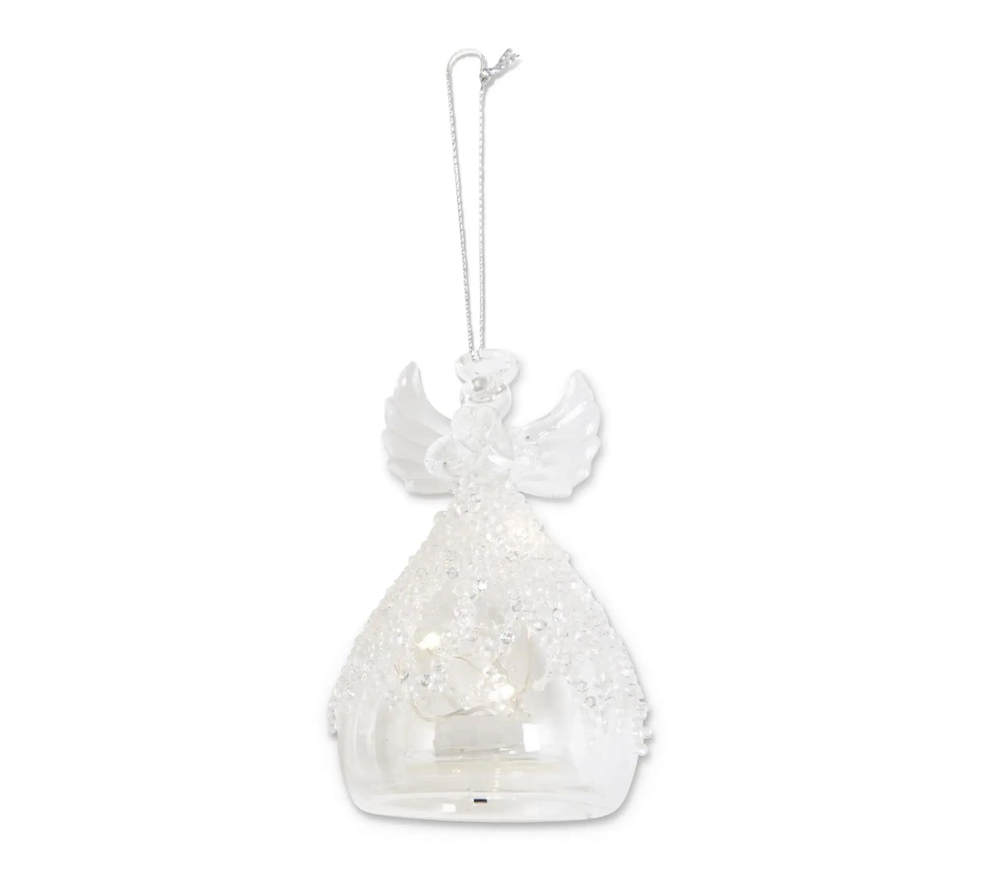RC Home Decor 4" Handcrafted Glass Bead LED Angel Orn. RC Home Decor 4" Handcrafted Glass Bead LED Angel Orn.