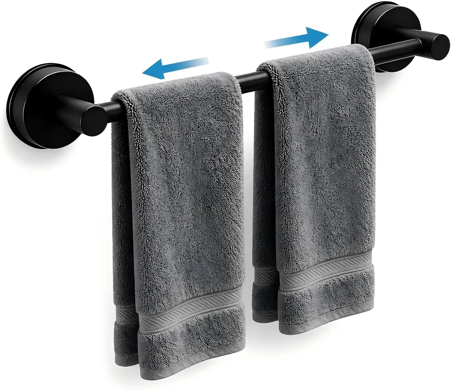 14.6inch~24inch Towel Racks for Bathroom,Adjustable Suction Cup Towel Bar for Bathroom Wall,Stainless Steel Bath Towel Holder for Shower,bath towel bar set