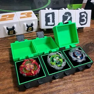 Beyblade X Deckbox for Tournament - Locking Clips Durable Sturdy Design with Numbered Lids & Snapclips for CX Line Beyblades