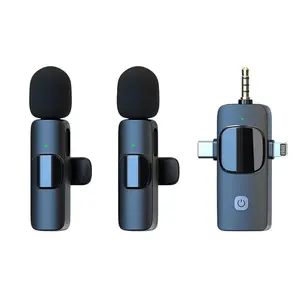 K15 Wireless Lavalier Microphone - Plug & Play Clip-On Mic for iPhone, Android Devices, Content Creators