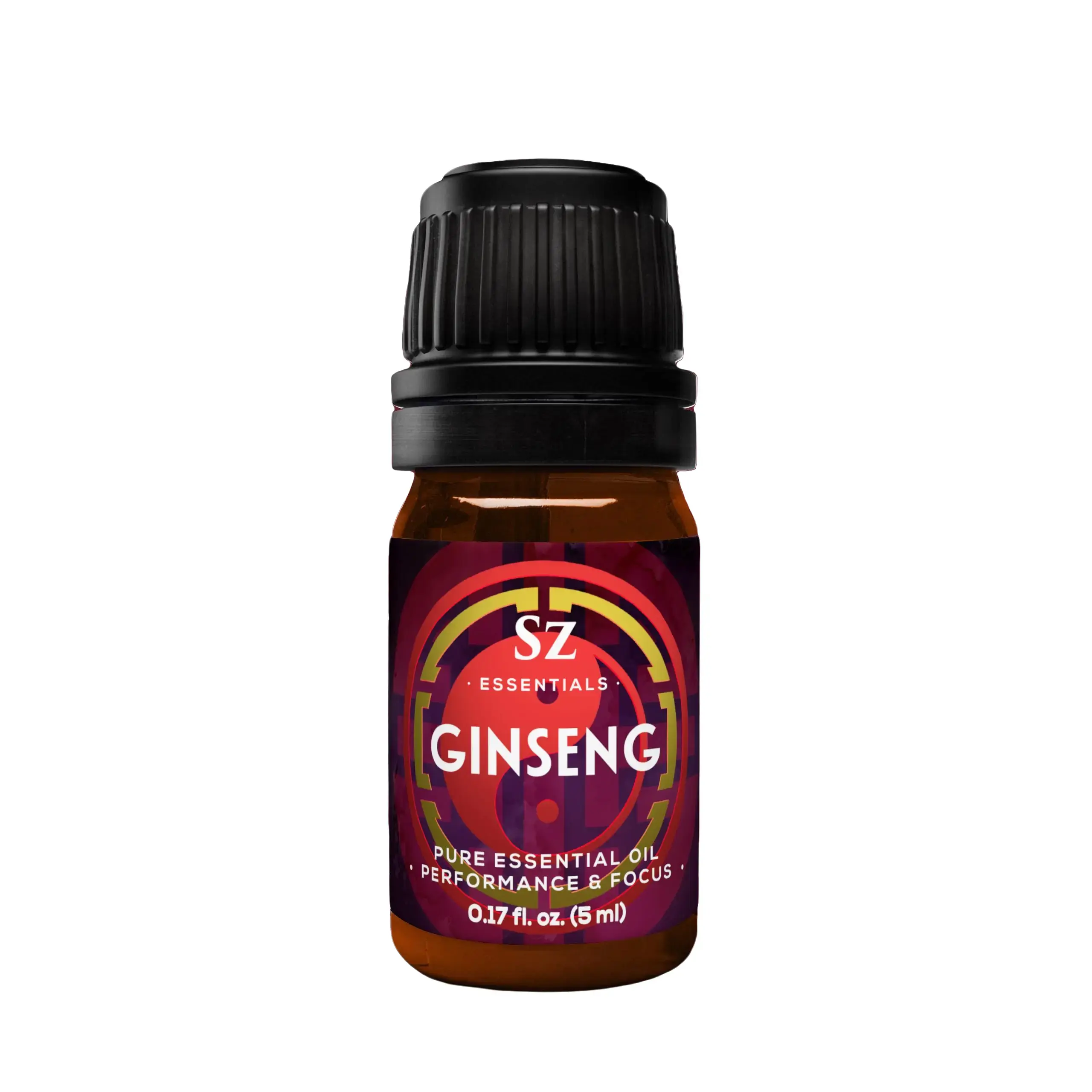 SZ Essentials - Ginseng Essential Oil - 100% Pure and Undiluted - Extracted via steam distillation from Korean Red Panax Ginseng - Rich & Fresh Scent with Earthy Overtones - Therapeutic Grade & Vegan - 0.17oz (5ml) Aromatherapy