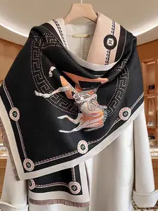 Women's Winter Scarf, Blanket Scarf, Soft Warm Shawl, Korean Style Versatile Dual-Sided Thick Warm Fashion Shawl, High-End Feel, Stylish and Cozy Wrap