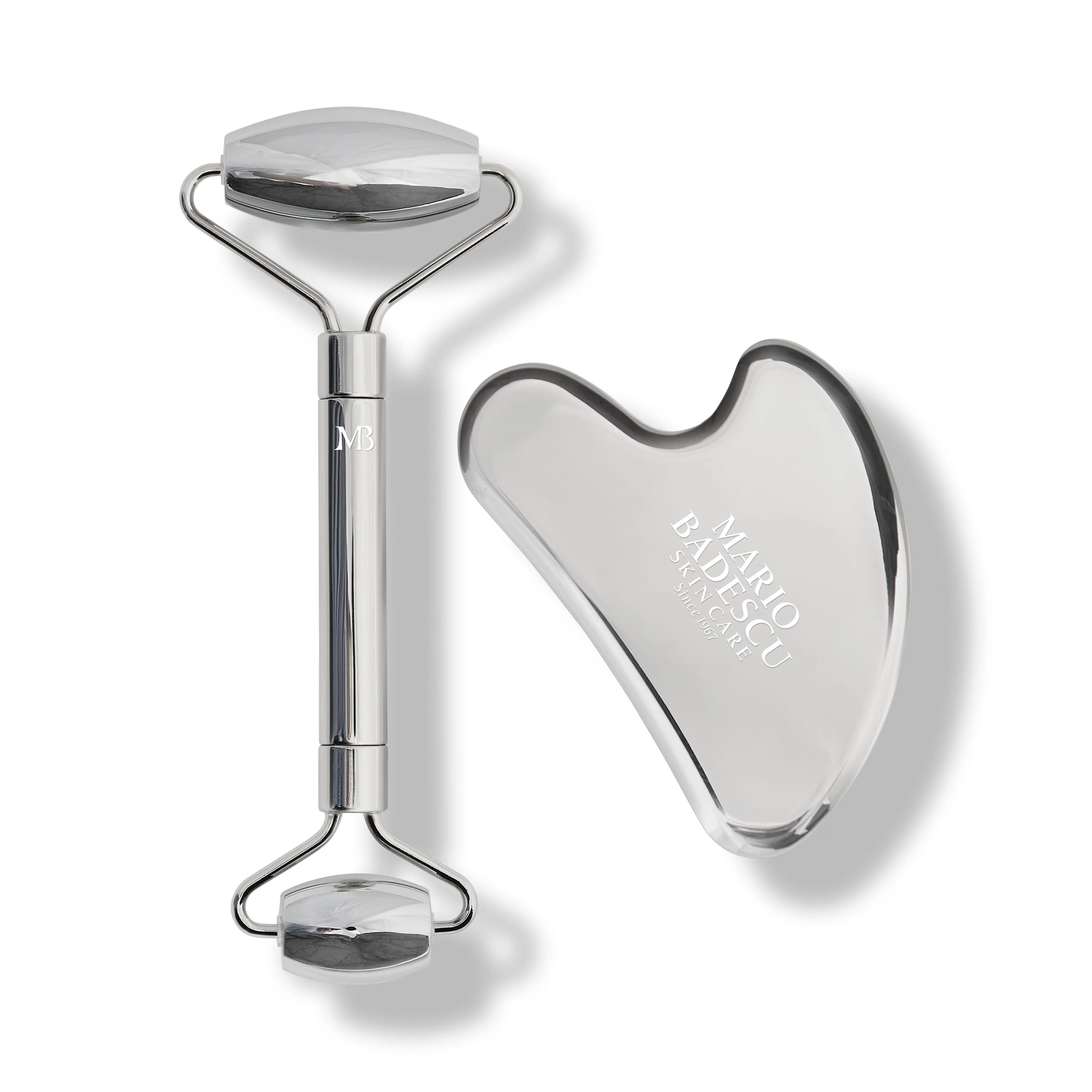 Stainless Steel Facial Roller + Gua Sha Set Stainless Steel Facial Roller + Gua Sha Set