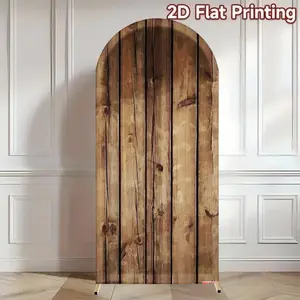 Wooden Arch Cover Photo Background Wooden Pattern Chiara Arch Cover for Wedding Birthday Baby Shower Backdrop Decor