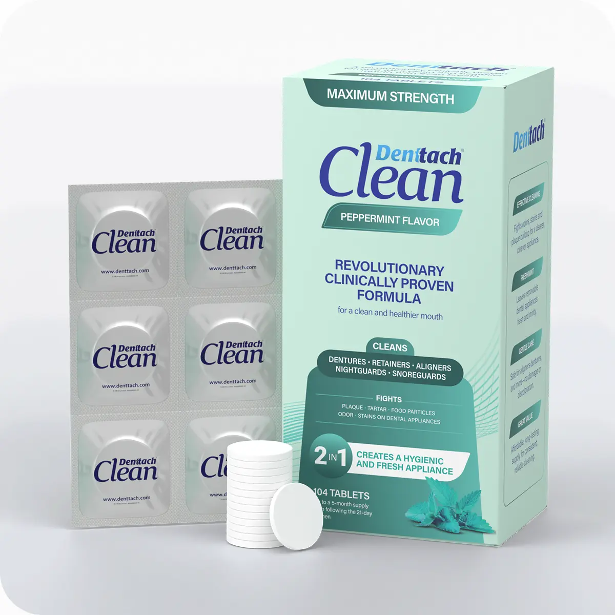 Denttach Clean a Gentle and thorough Denture and Retainer Cleanser