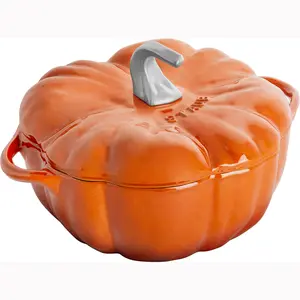 STAUB Enameled Cast Iron Pumpkin Cocotte, 3.5-qt Dutch Oven, Made in France