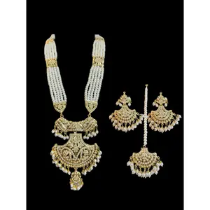 DLN90 jadau rani haar in pearls  ( READY TO SHIP )