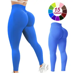 RICH BRIA Impact Leggings Hidden Scrunch Butt Lifting Leggings for Women Tummy Control Yoga Pants High-mid Waisted Workout Seamless Gym Workout Tights