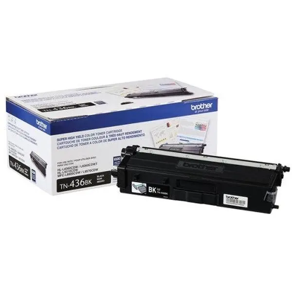 Brother TN436BK Black High-Yield Toner Cartridge, 6,500 Pages, for Brother HL-L8260CDW, Ideal for High-Volume Printing, No Excess Waste, Compatible with Computers & Office Equipment Ink & Toner Needs, Brother Hl-L8260cdw Blk Tnr 6,500 Pages (High Yield)