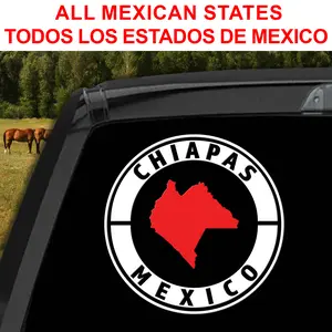 Estados de Mexico Calcomania para Carro Decal Sticker of Mexico Vinyl for Trocas calcomanias para Truck o Auto Mexican States Car Decals