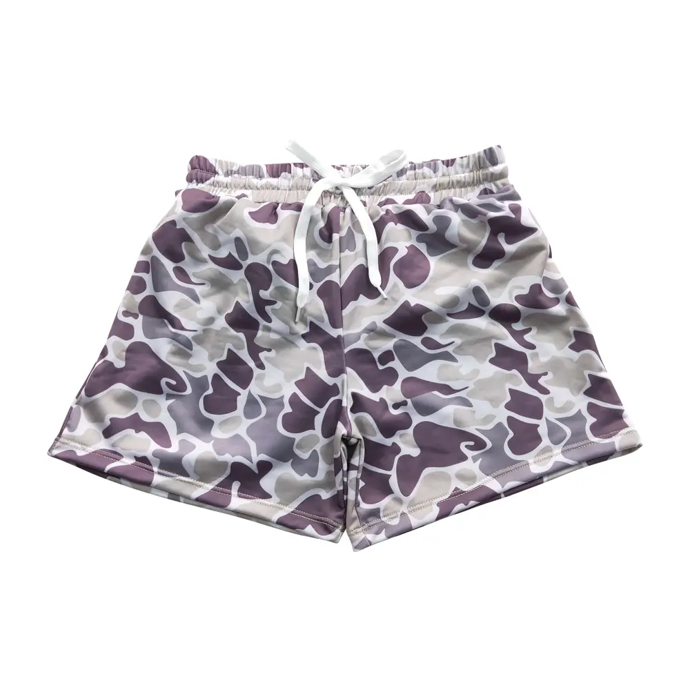 Boys' Loose-Fitting Camouflage Swim Trunks, Comfortable Kids' Swimwear for Beach and All-Day Water Play, All-Day Play, Swimsuit, Beachwear, Camo Print, Water Fun, Loose Fit Lets Kids Move Freely, Secure Fit