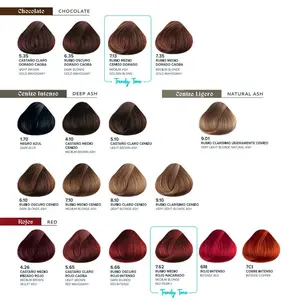 Voglia Hair Products Color Dye 3 fl oz Chocolates Cenizos Intenso Cenizo Ligero Rojos Haircare 30Ml Vibrant Long Lasting Look