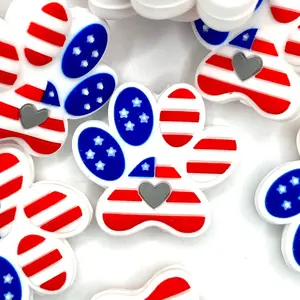 1pc United Paws of America Silicone Focal Beads - Paw Shape Beads & DIY Craft Supplies for Beadable Pens Keychains