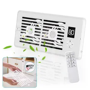4” x 10” AC Vent Booster Fan, Register Booster Fan for Better Airflow & Cooling, 10-Speed Quiet Fan with Thermostat, Remote Control, Negative Ion & Easy Installation