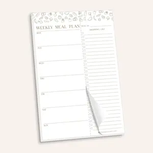 Planning Pad, 6" x 9" | Meal Planning Pad with Magnets | Modern Gold