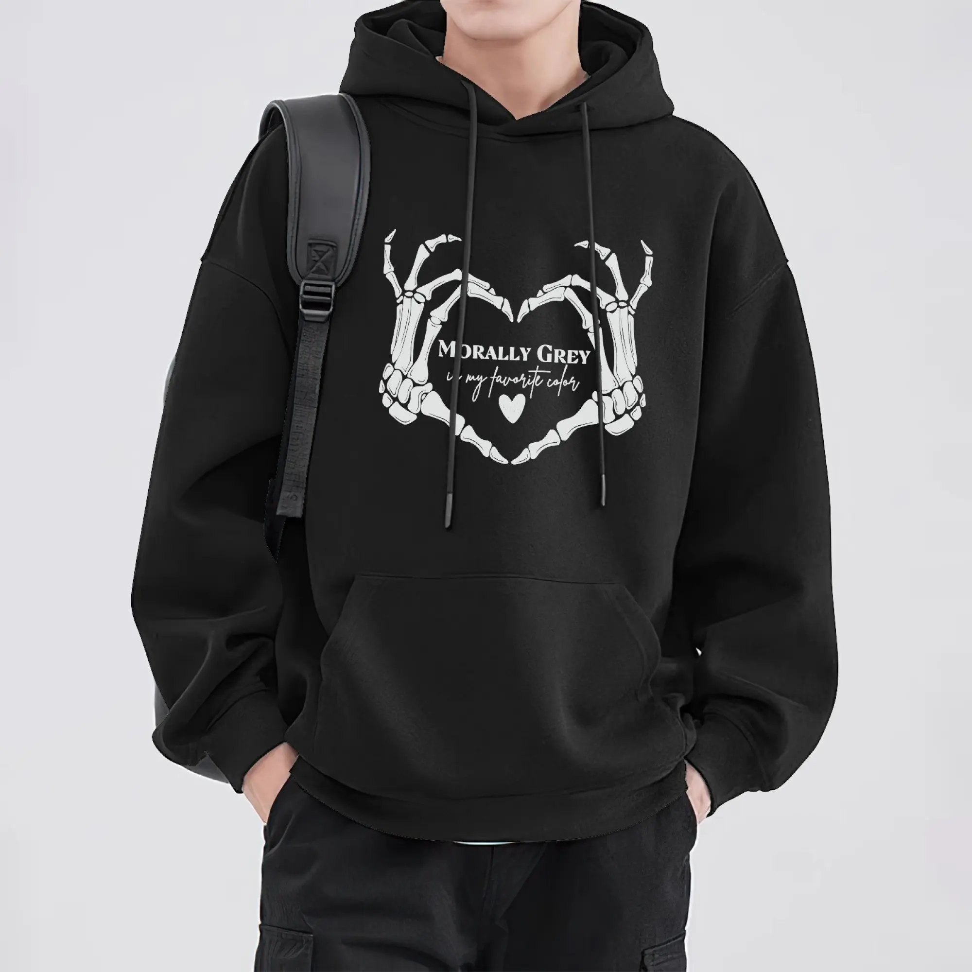 Menswear Stylish Cotton Round Neck Casual Dark Romance Graphic Sweatshirt - Unisex STFUATTDLAGG Pullover Tops with Soft Fleece Lining, Ribbed Cuffs