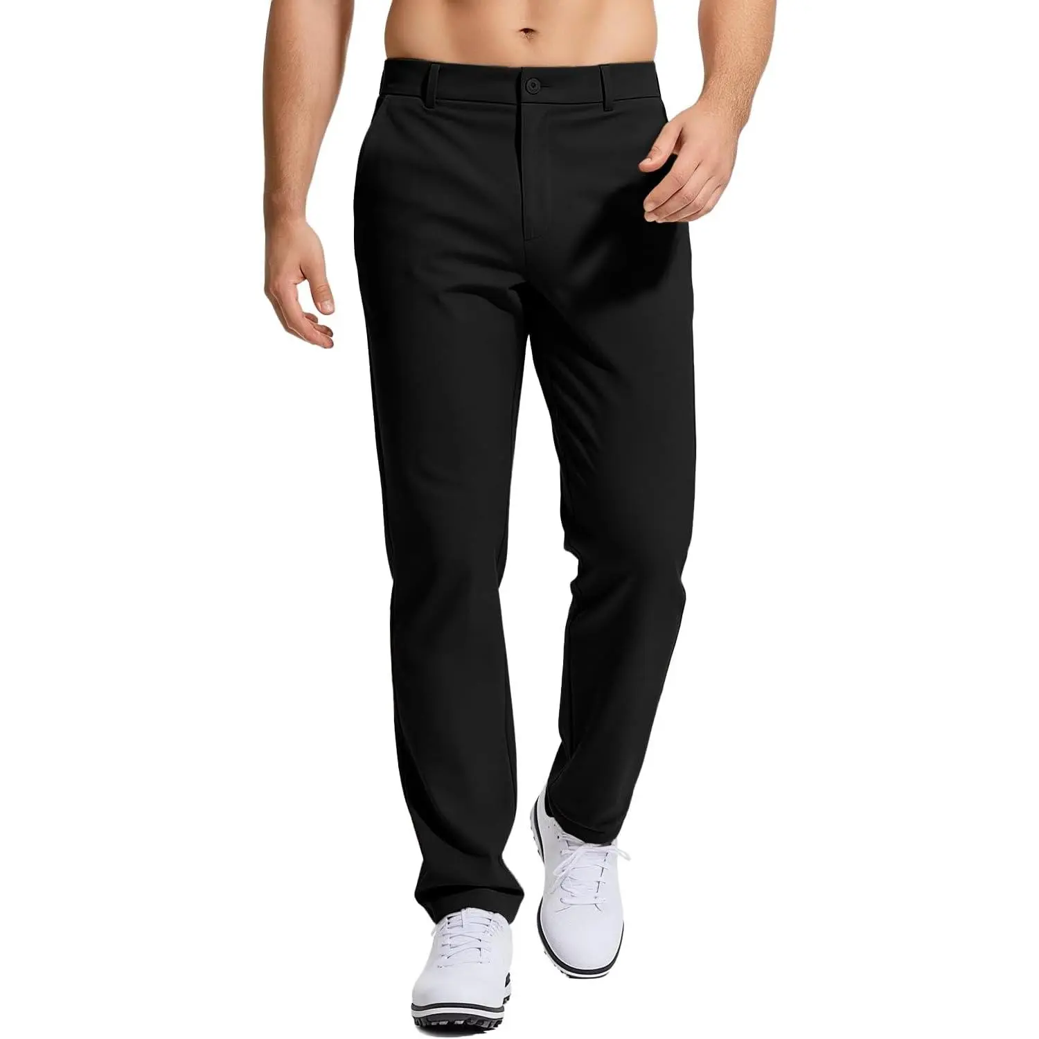 Men's Golf Joggers Pants - Slim Fit, Lightweight Stretch Quick Dry Fabric, Straight Zip Design, Business Casual Wear for Golf, Outdoors (30"/32") Sohochic
