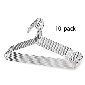 Wire Coat Hangers 10/20/30/40/50 Pack Strong Heavy Duty Stainless Steel Metal Ultra Thin Space Saving Clothes Hangers 16.5 Inch Multifunctional Clothes Hanger