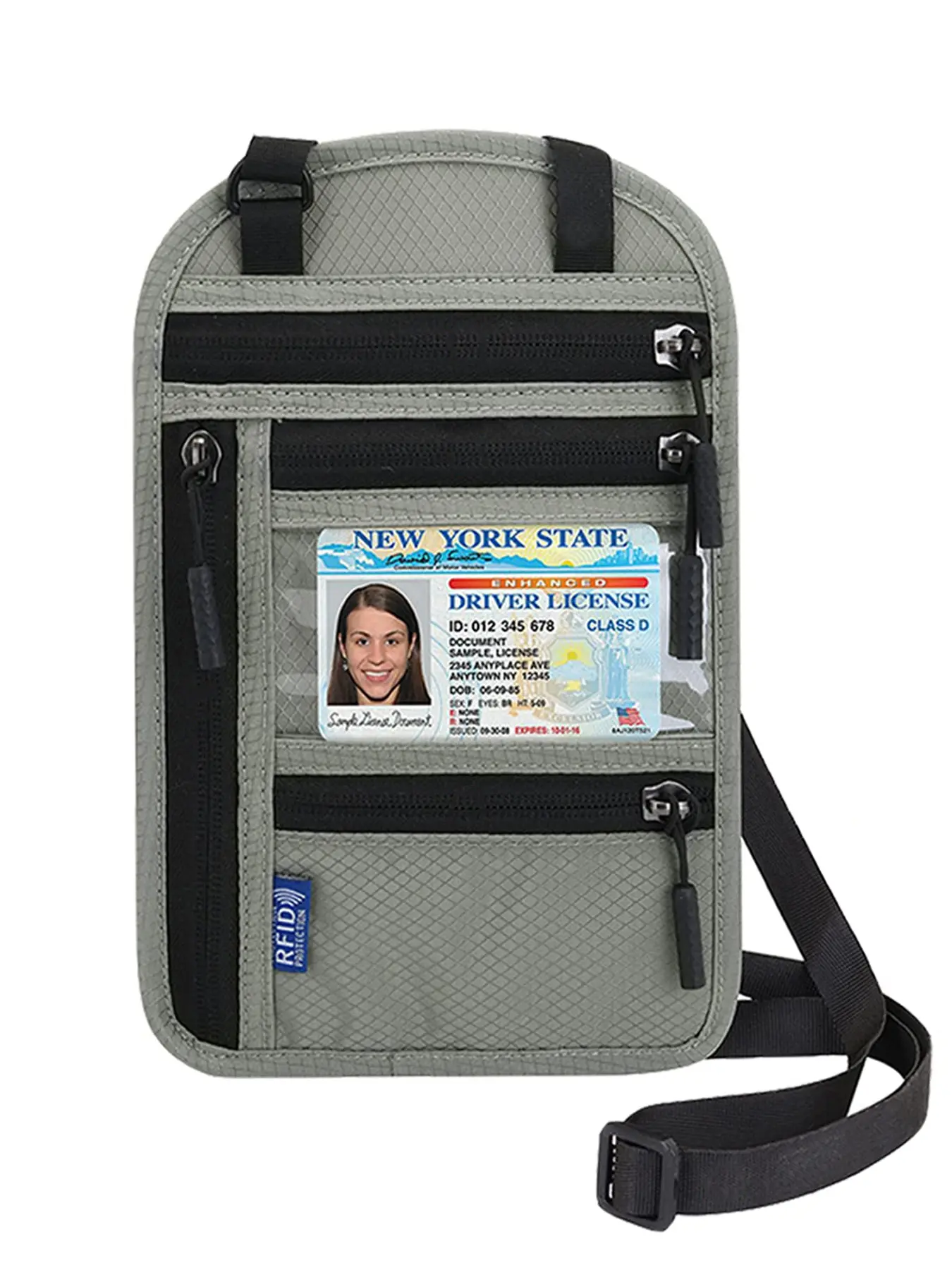 Travel Neck Pouch with RFID Blocking, RFID Anti Theft, Passport Holder for Phone, Cards, Cash & Documents, Women & Men, Passport Cover