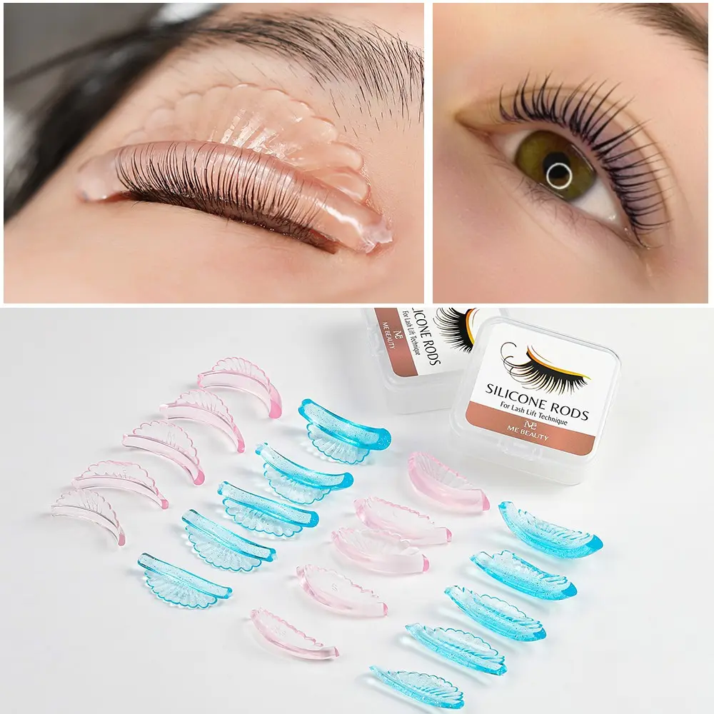 10 Pcs/5 Sizes Lash Lift Pads Shields, No glue Eyelash Lifting Shield Self Sticky Lash Lift Rods, Eyelash Perm Rod, Eyelash Curling Pads, Eyelash Curling Set, Cosmetic Tools