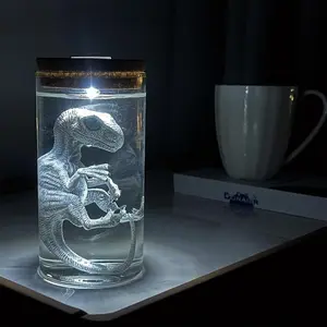 Dinosaur in Glass Bottle Figurine - A Touch of Jurassic Charm