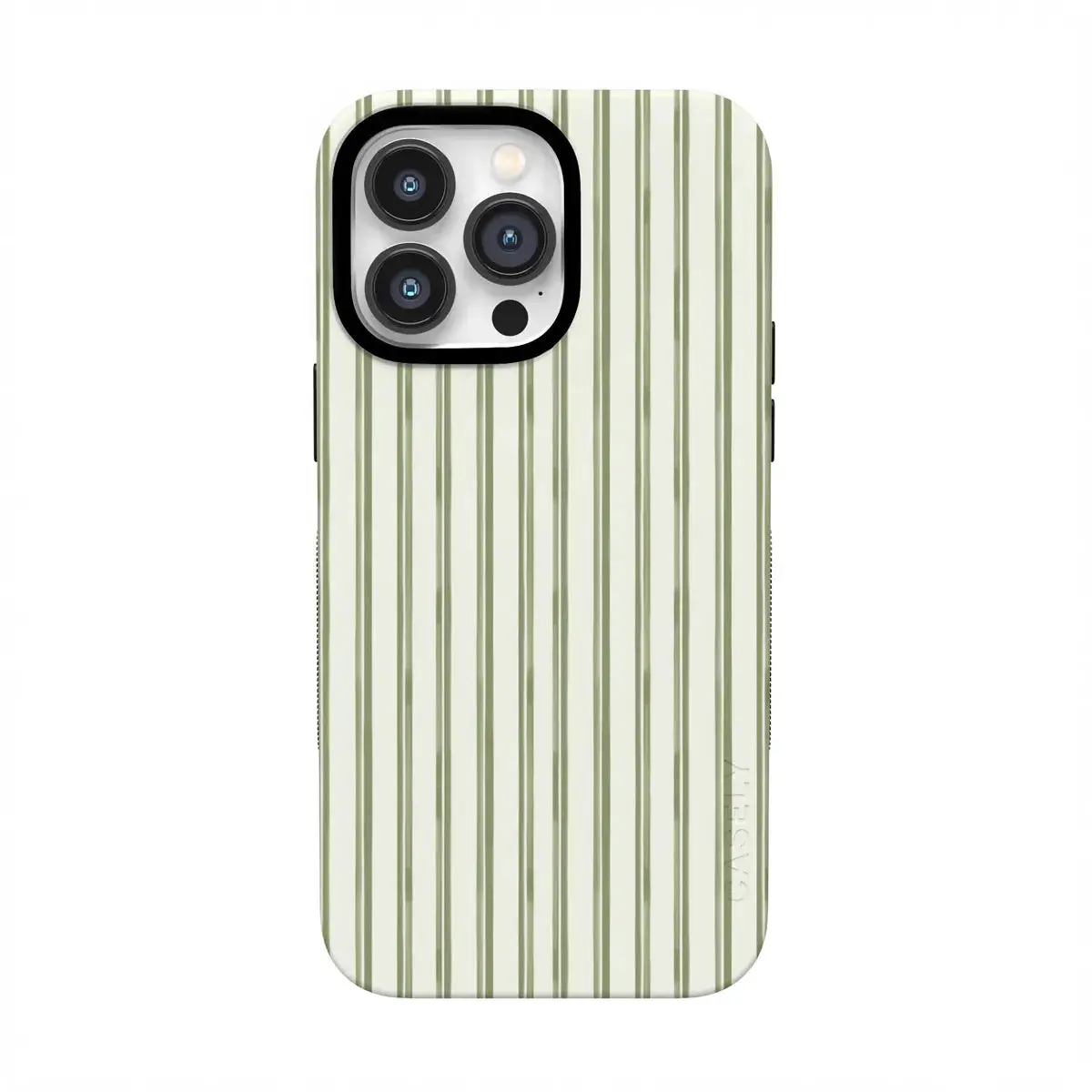Casely iPhone 13 Pro Case | The Boyfriend Collection | Linen Stripe | Bold Protective Design | Compatible with MagSafe