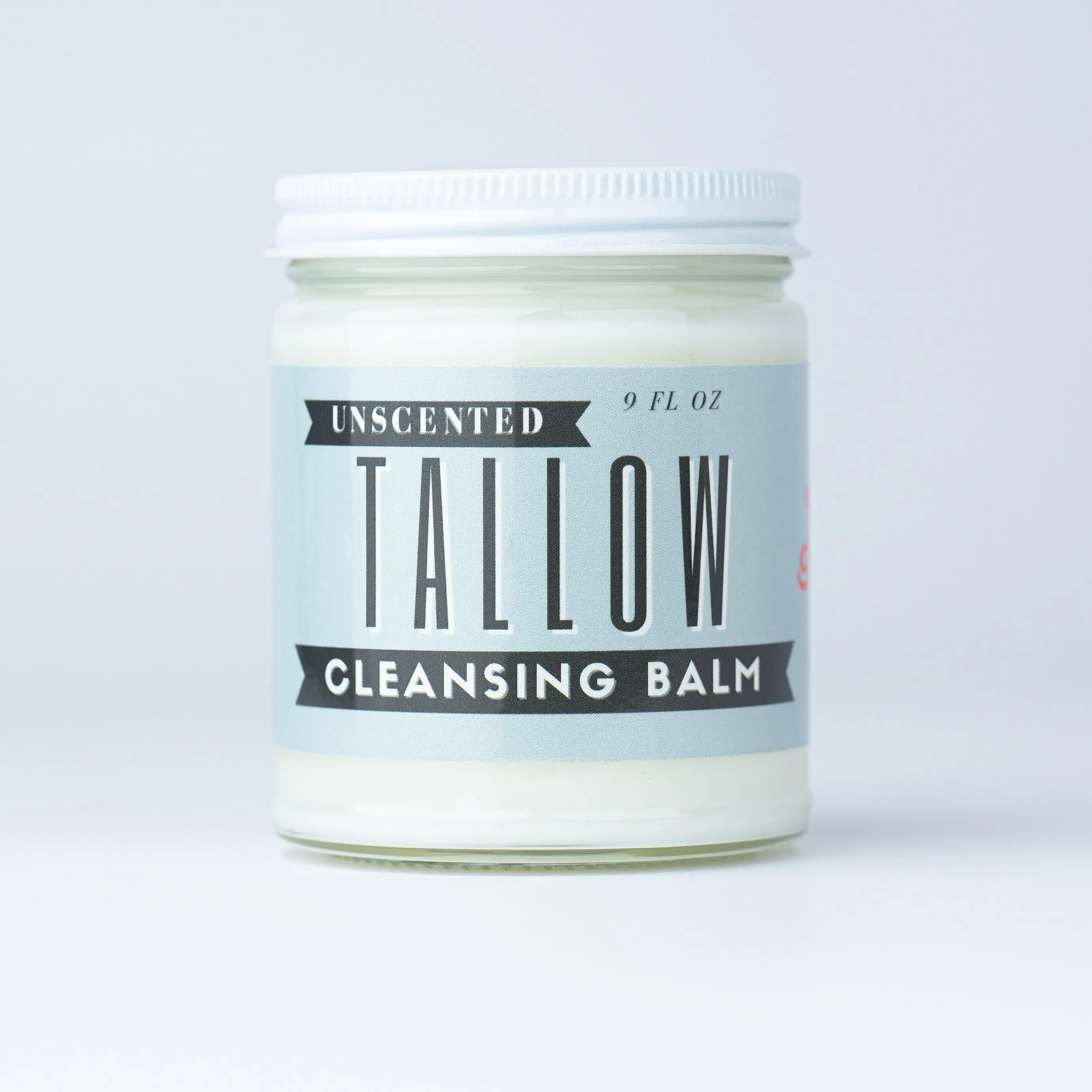 Unscented Grass-Fed Beef Tallow Cleansing Balm - Natural Makeup Remover, Acne-Friendly Daily Nourishing Cleanser with Castor Oil, Olive Oil & Vitamins for All Skin Types