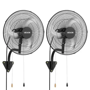 【DealsForYouDays】VEVOR 2-Pack 18 in Wall Mount Fans, Oscillating Wall-Mounted Cooling Fans with 3 Speeds, Long Airflow Distance, Adjustable Rotation Angle, Mechanical Powerful for Garage, Workshop, Cooling Fan