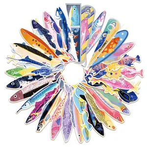 30pcs Cute Fish Bookmarks for Journals, Office Bookmarks, Notebook Bookmarks, High-Value, Positive Energy Gifts for Decorating Journals, Scrapbooks, Computers, Water Bottles, Cars, Etc.