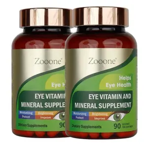 Lutein and Zeaxanthin Eye Vitamins with Vitamin C Vitamin E Zinc and Copper for Vision and Eye Health Support for Adults and Seniors 90 Capsules - 2 Pack