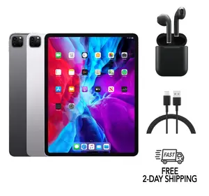 Refurbished Apple iPad Pro 12.9 (4th Gen) (WiFi + Cellular Unlocked) A2069 - Good Condition with Wireless Earbuds & 1 Year Warranty