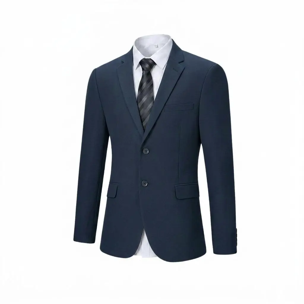 TweedLad Men's 1-Piece Plain Suit - Classic Fit, Long Sleeve, Button Front, Suit Jacket with Pocket Design, Ideal for Formal Occasions Wedding Groomsmen Suit Blue Suit