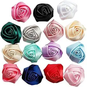30 count Assorted Satin Ribbon Rose  Bows  Mix Lots (Ribbon Rose)