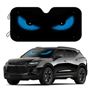 Evil Eyes Car Windshield Sun Shade Demonic Sunshade Block UV Rays Protector Keep Your Vehicle Cool Sun Shield Visor Cover Foldable for Car Truck SUV M