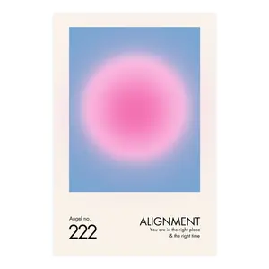 Angel Number 222 Alignment Matte Poster, Wall Art, Decor, Cute, Trendy, Dorm, Bedroom, Poster, Aura, Manifest, Trending