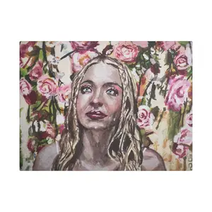 Cry Baby Sydney Sweeney (Cassie From Euphoria) Blonde Woman Portrait Satin Canvas