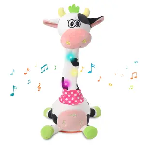 Talking Cow Animals Toy, Mimicking Dancing Singing Cow Toy Repeats What You Say