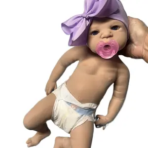BIG BABY. Lifelike Silicone Baby Doll with Open Mouth for Pacifier - 22 inches long