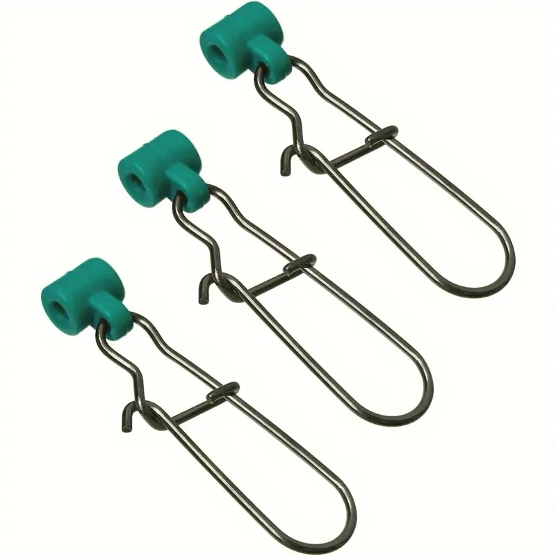 10pcs Stainless Steel Fishing Line Sinker Sliders, Heavy Duty Fishing Connector With Duo-lock Snap, Fishing Accessories, Fishing Gear, Fishing Gear And Equipment