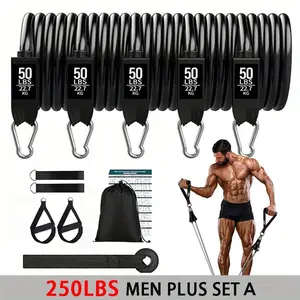 Resistance Bands Set for Workout – Exercise Resistance Bands for Home Fitness, Strength Training, Physical Therapy & Full Body Exercise