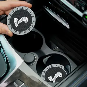 2pcs Anti-Slip Waterproof Silicone Car Cup Coaster, for Jeep Renegade Wrangler Jk Grand Cherokee Compass Patriot, Auto Accessory