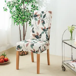 Printed Elastic Chair Cover Machine Washable Non Slip Fit for Dining Tables and Chairs Modern Geometric Design Flexible Fit Protection Features TikTokShopLaborDaySale