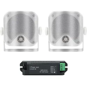 Herdio 4 Inches Heavy Duty Waterproof Boat Marine Bluetooth Speakers Surface Mounted for Camper Skid Steer ATV UTV RZR Golf Cart Tractor