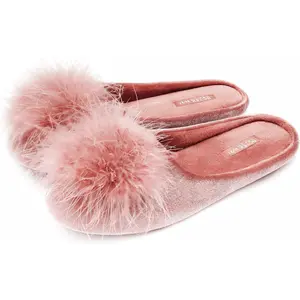 Women'S Cozy Velvet Memory Foam House Slipper, Ladies Fuzzy Bedroom Slipper Non-Slip Sole Does Not Apply