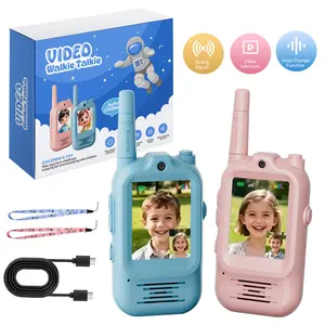 Video Walkie Talkie for Kids, 2-Way Radio Toy with Long Range & Voice Effect, Ideal Gift for 3-12 Year Olds, Perfect for Camping & Outdoors
